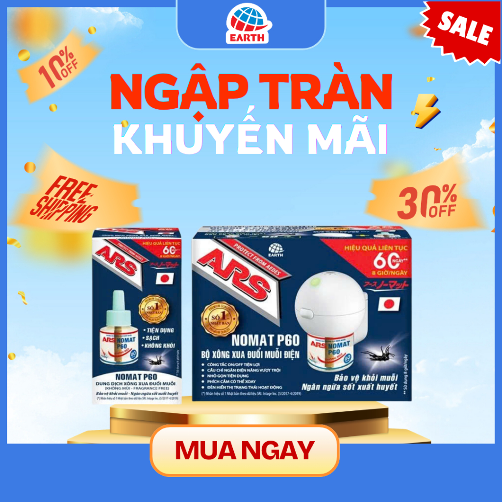 Bộ Xông Xua Đuổi Muỗi Điện_ARS NOMAT P60