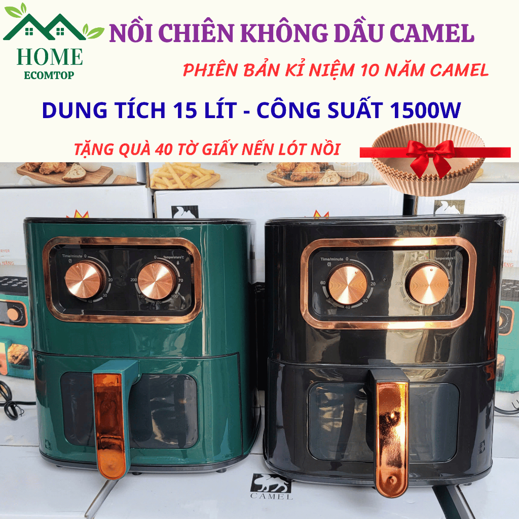 Nồi chiên không dầu Camel 15 lít , Nồi chiên không dầu 15 lít bảo hành 12 tháng bản 2026 Special