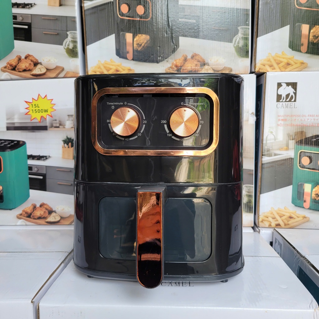 Nồi chiên không dầu , Nồi chiên không dầu Camel 15 lít công suất 1500w bảo hành 12 tháng