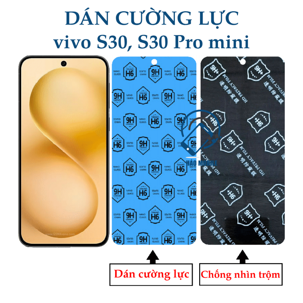 Dán cường lực dẻo nano vivo S30, S30 Pro mini ( trong suốt và chống nhìn trộm )
