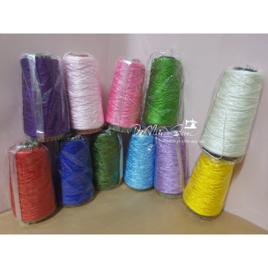 Chỉ dù 1mm không co dãn đủ màu sắc ống 200gram.