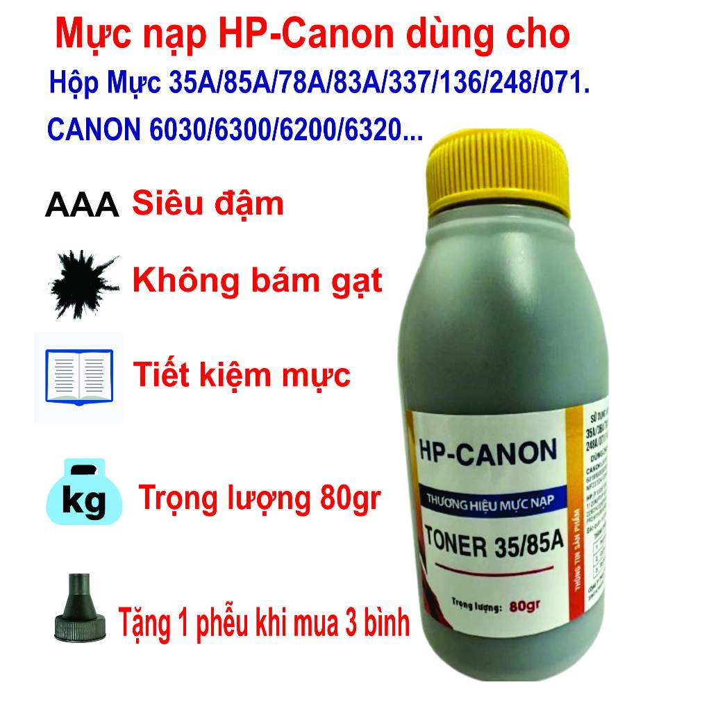 Mực nạp Canon Lbp 6030 / 6030w loại tốt siêu đậm