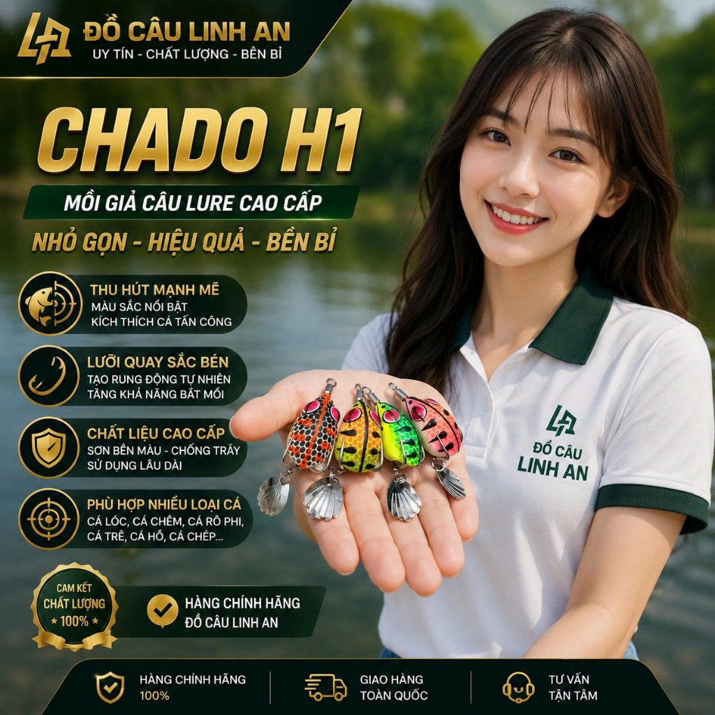 Nhái Hơi Chado H1 Mini 2.8cm 5.5g Lưỡi Độ Weebass Action Nổi- Nhái Hơi Thái Lan Chuyên Lóc, Cá Chẽm 