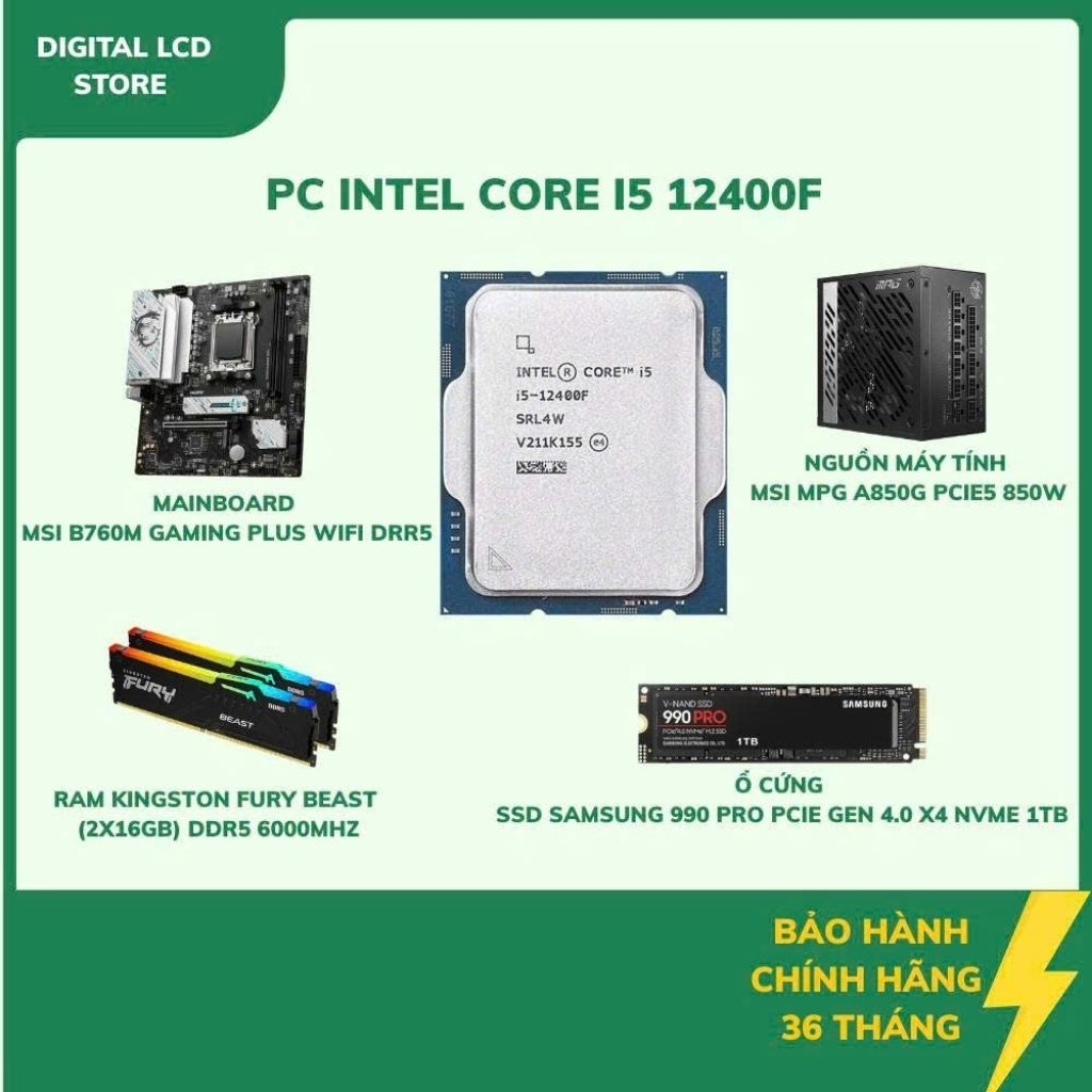 Pc tự ráp ch2 12400f chuyên game