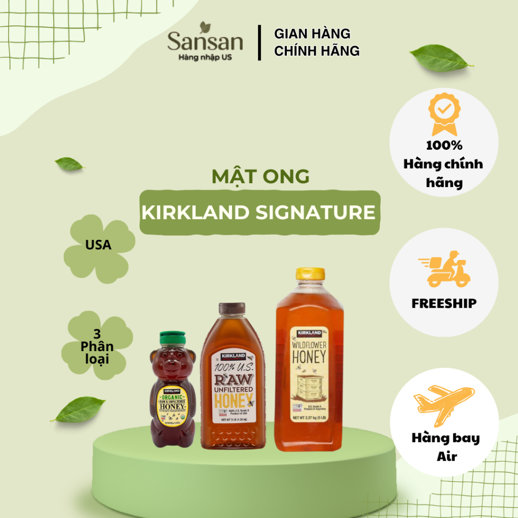 Mật Ong Kirkland Signature Costco | Raw Unfiltered Florida | Wildflower Honey | Organic Raw Honey Be
