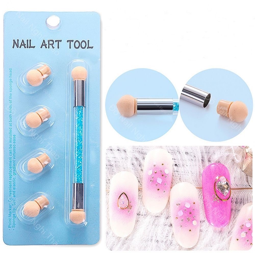 cọ mút dặm omber 2 đầu, cọ dặm omber làm nail