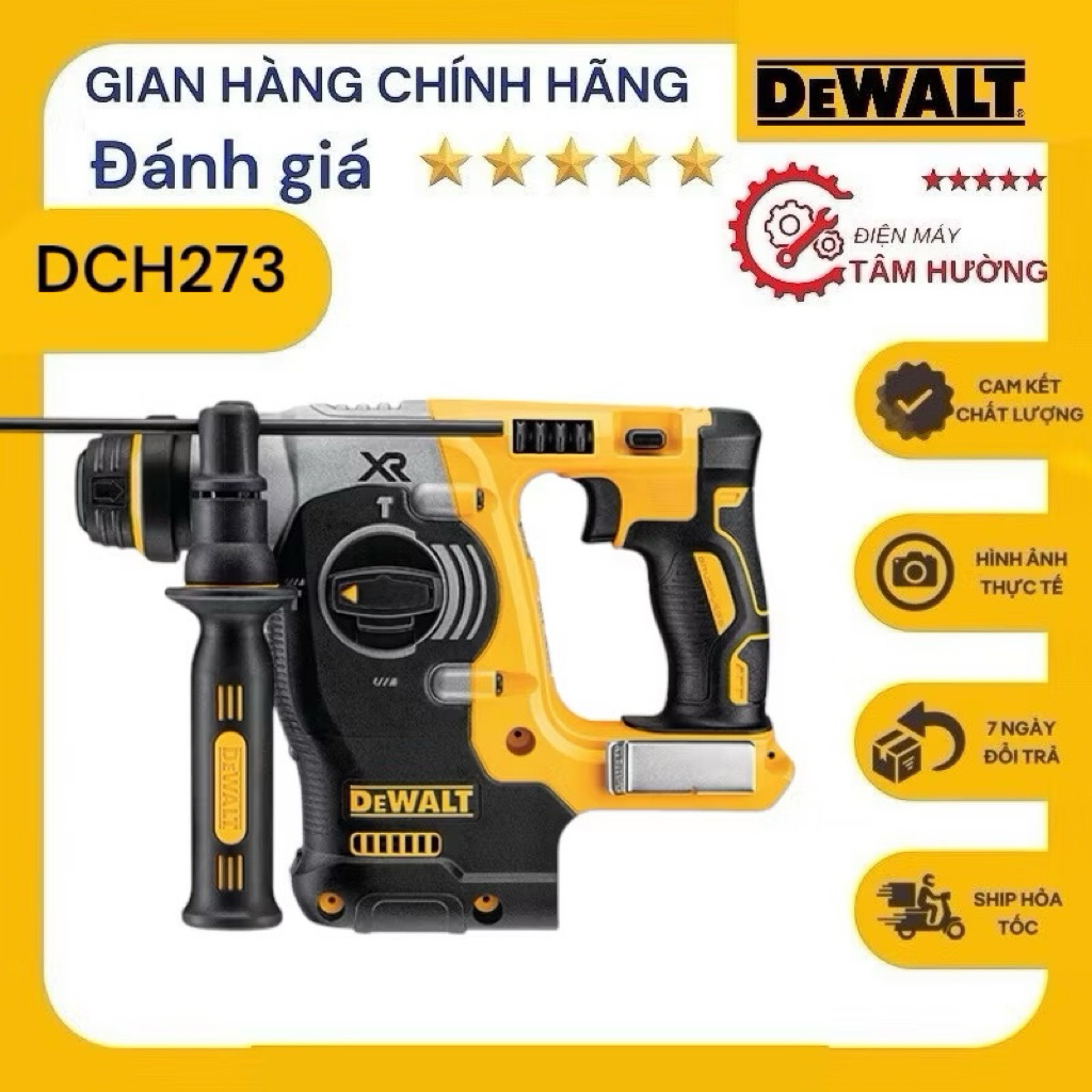 Máy khoan bê tông cầm tay 18v Dewalt DCH273 mới chính hãng