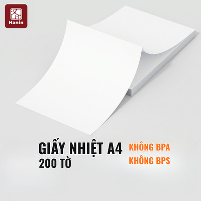 Giấy Nhiệt Khổ A4 Cho Máy MT610 Pro, 200 Tờ/Xấp, Không BPA BPS, Lưu Bản In 3 Năm Dạng Gấp | Hanin