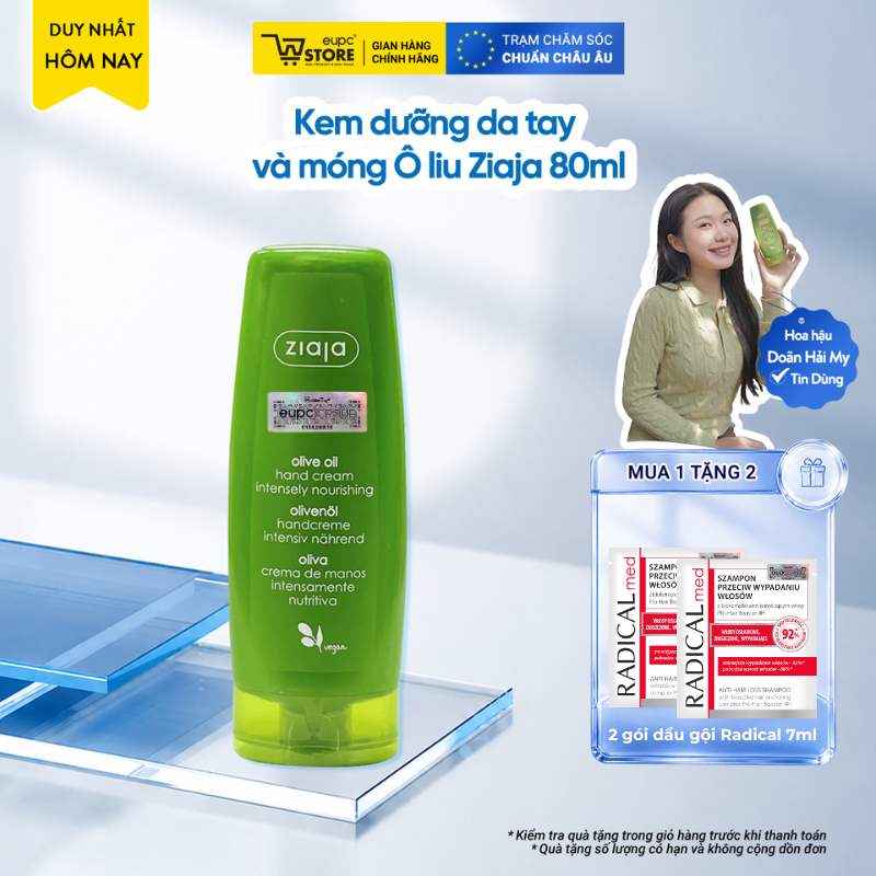 Kem Dưỡng Da Tay Và Móng Ô Liu Ziaja 80ml Dưỡng Da Mềm Mịn EUPC STORE