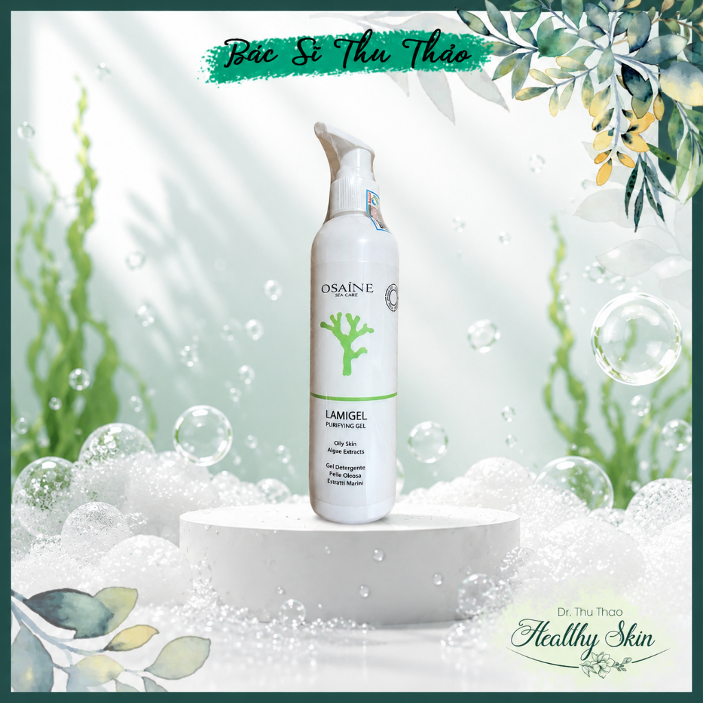 [230mL] Sữa rửa mặt Osaine Lamigel Purifying Gel dành cho da dầu, hỗn hợp, da mụn