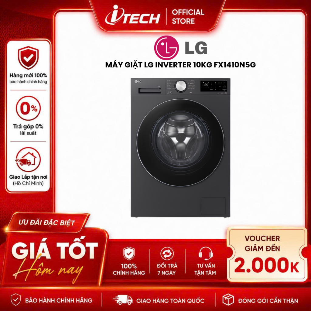 FX1410N5G - Máy giặt LG Inverter 10kg FX1410N5G - Hàng chính hãng
