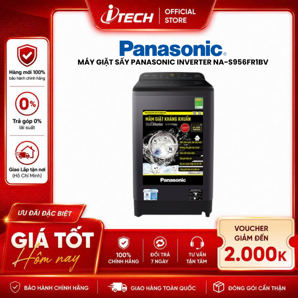 F85A9BRV - Máy giặt Panasonic 8.5 Kg NA-F85A9BRV - Hàng chính hãng