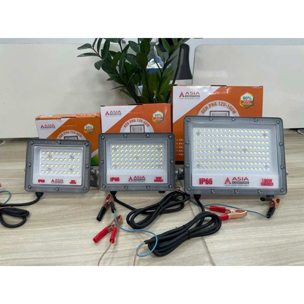 ASIA LIGHTING Đèn pha kẹp bình 12V Asia công suất 30,50,100w Asia siêu sáng