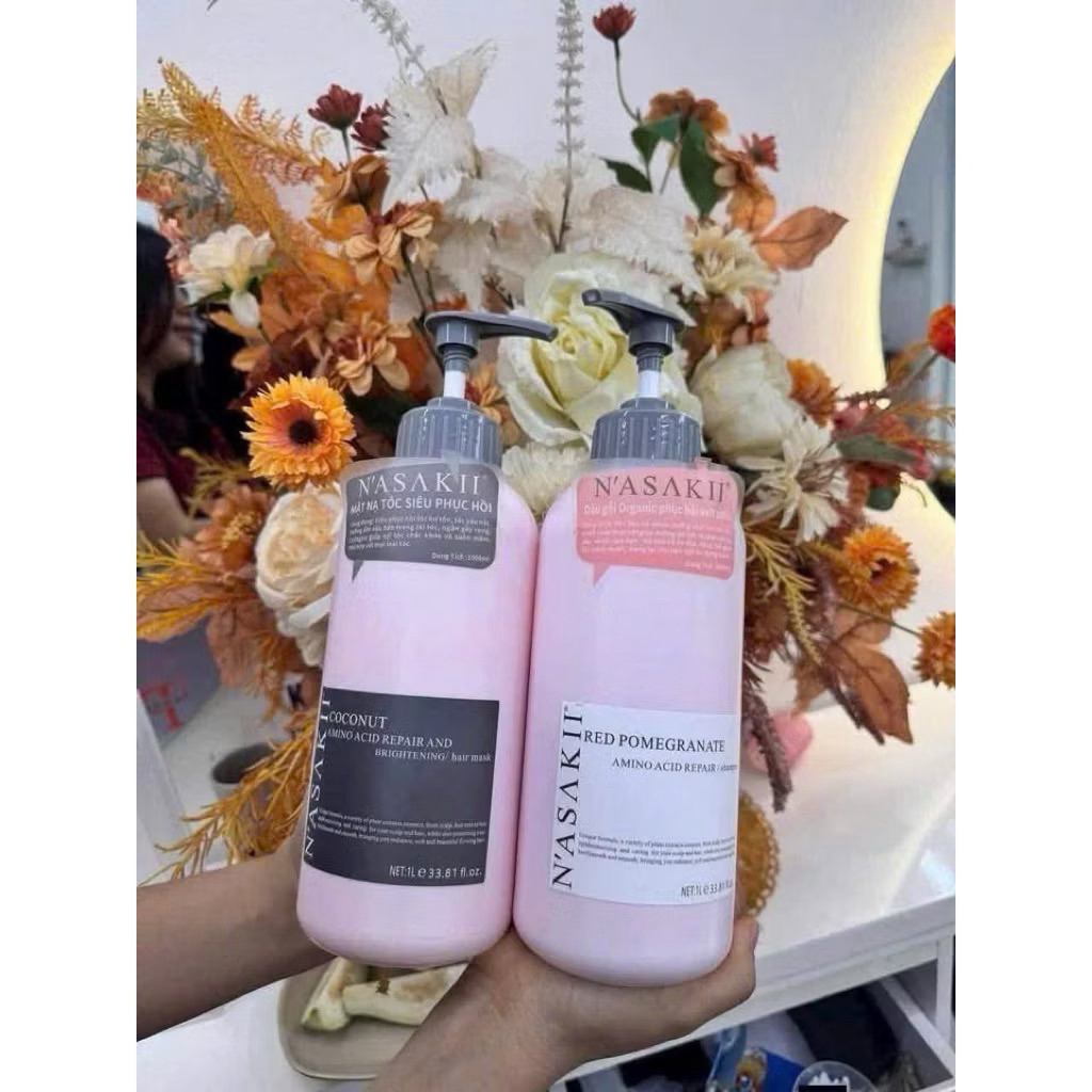 [Chính Hãng Cty] CẶP DẦU GỘI XẢ 1000ml NASAKII Phục Hồi Tóc Mềm Mượt, Giảm Tóc Gãy Rụng