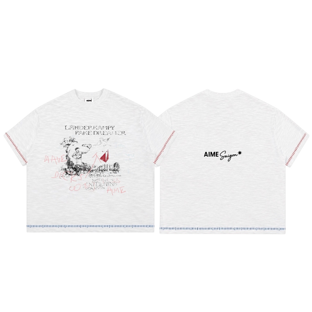 [SLUB XƯỢC] A22 Aimesaigon Áo Thun Boxy BabyTee Vải Cotton Xược Mỏng Mát Local Brand Form Rộng Tay Ngắn Unisex Mùa Hè