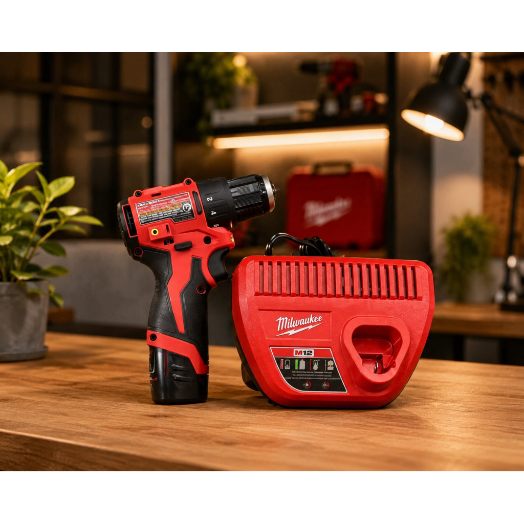 COMBO MÁY KHOAN 3401-20+2 PIN 2.0 M12+SẠC MILWAUKEE M12