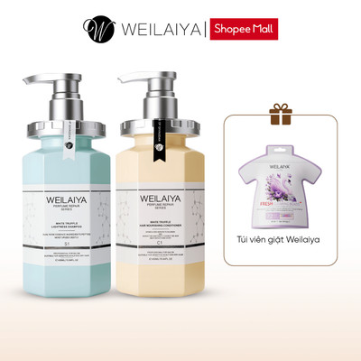 Cặp dầu gội xả Weilaiya chiết xuất nấm Truffle giúp nuôi dưỡng da đầu và suôn mượt cho tóc hư tổn 450ml NEW