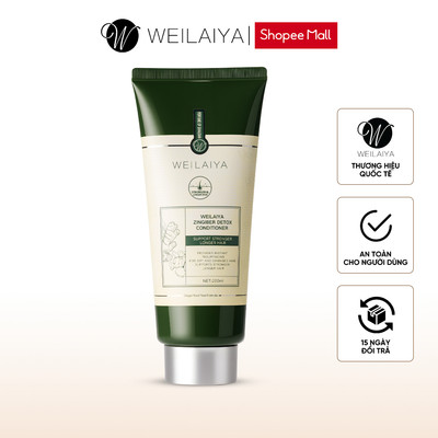 Dầu xả tóc thảo dược Weilaiya gừng giúp detox da đầu, giúp da đầu dễ chịu, hỗ trợ mái tóc khoẻ đẹp chai 200ml