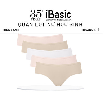 Combo 5 Quần lót học sinh nữ best seller iBasic thun lạnh thoáng khí phom hipster lưng vừa PANTG029A