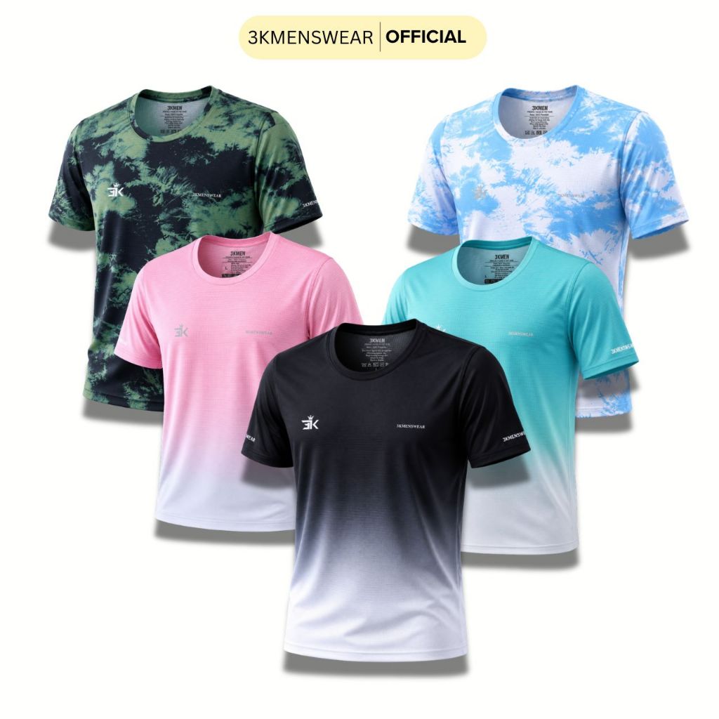 Áo thể thao tập Gym, Tennis, Pickleball, Chạy Bộ  3KMENSWEAR Nhẹ Nhàng Thoáng Khí Thấm Hút Mồ Hôi
