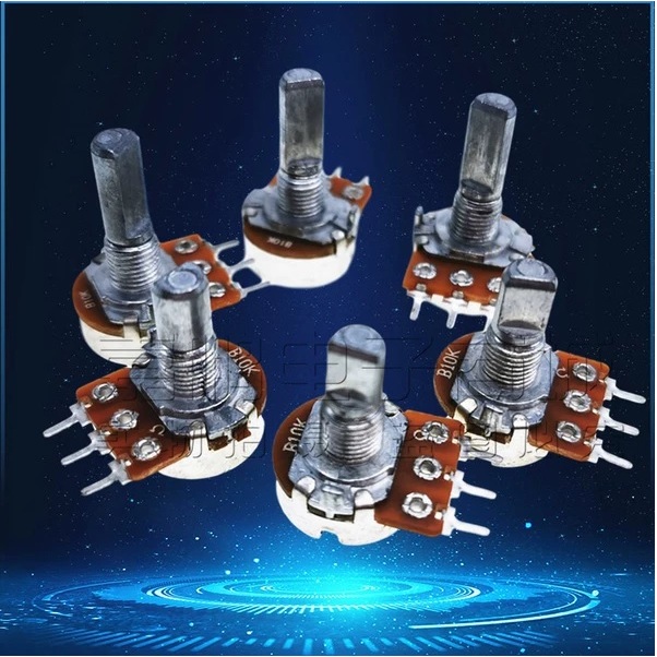 Combo 10 chiết áp tay cầm bán nguyệt (Volume) 3 chân B50K/B10K , 15mm hiệu ATEC