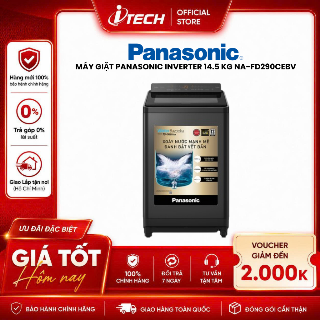 FD290CEBV - Máy giặt Panasonic Inverter 14.5 kg NA-FD290CEBV - Hàng chính hãng