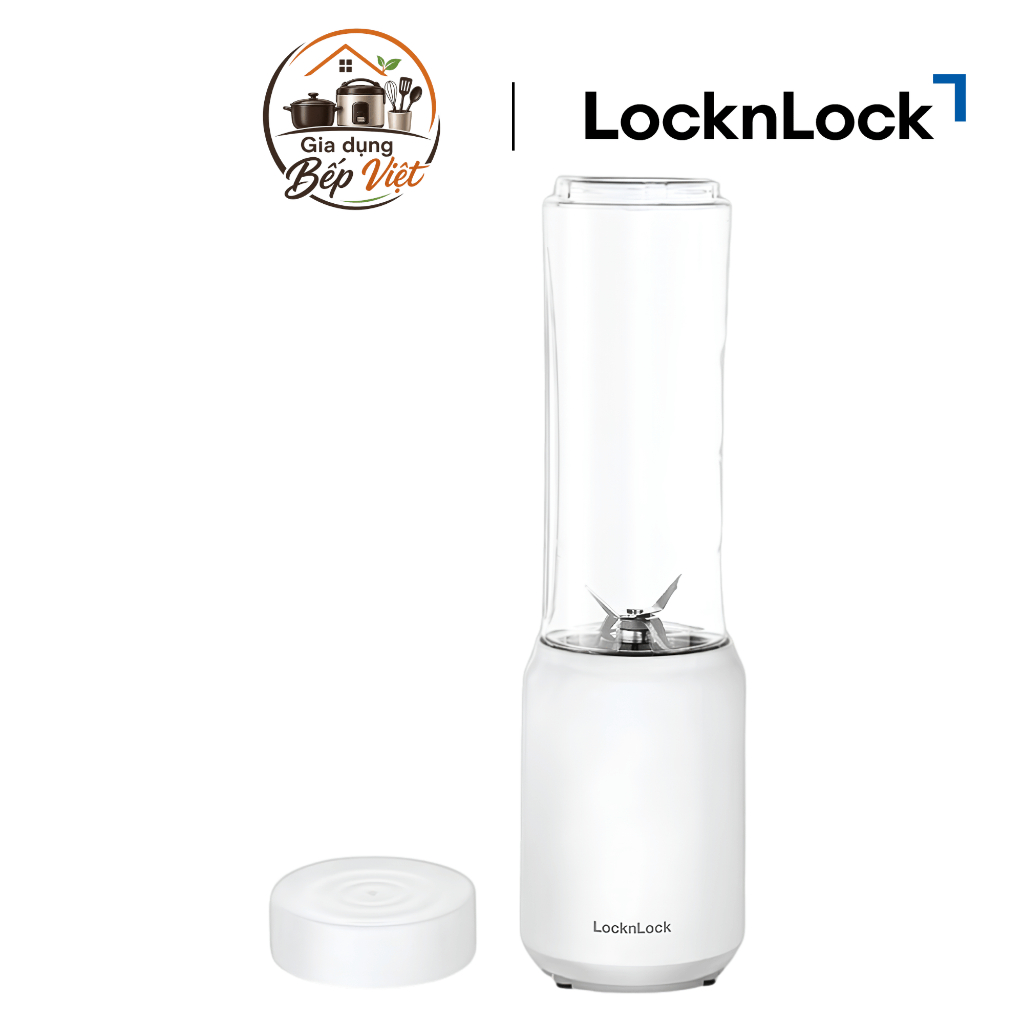 Máy Xay Sinh Tố Mini LocknLock EJM433WHT 120W, 280ml - Hàng Chính Hãng - Xay được đá nhỏ, trái cây c