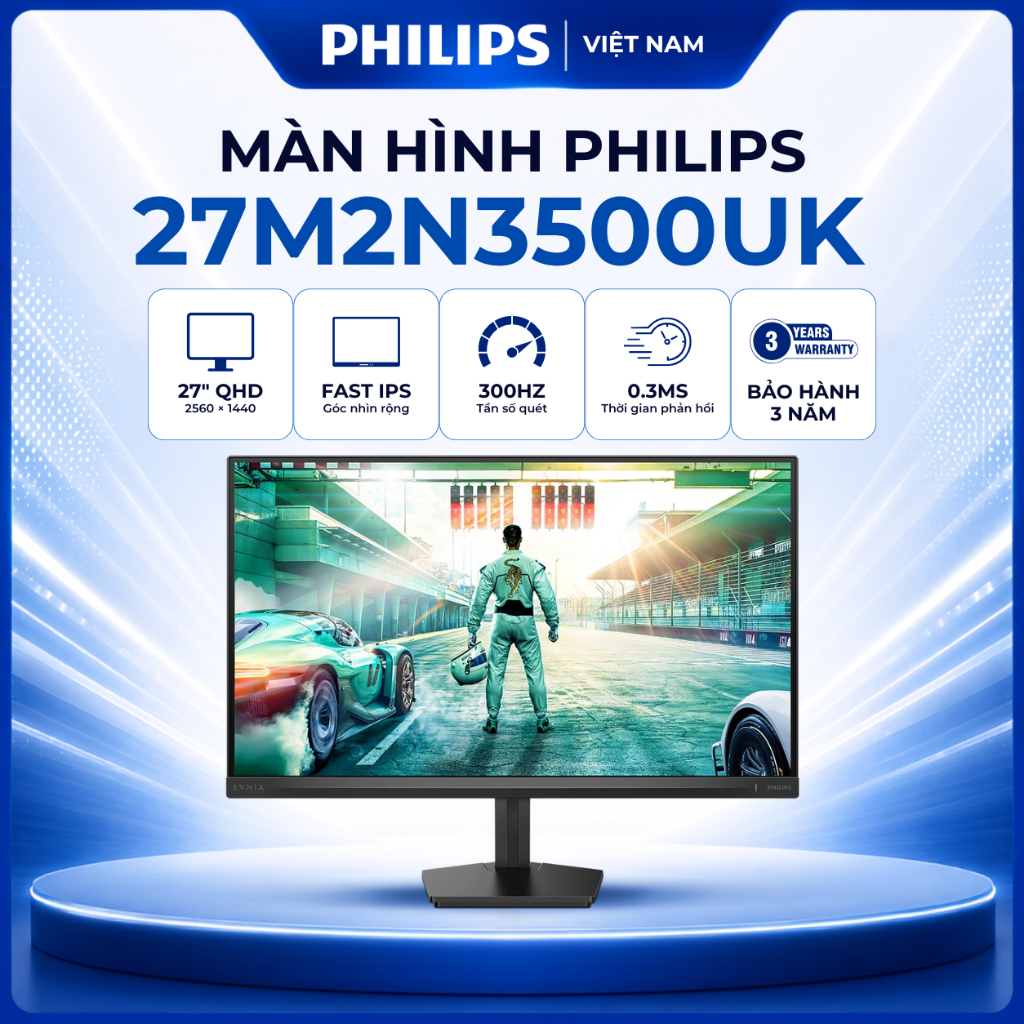 Màn hình Gaming PHILIPS 27M2N3500UK 27 inch 2K (QHD / Fast IPS / 300Hz / 0.3ms) - HÀNG CHÍNH HÃNG