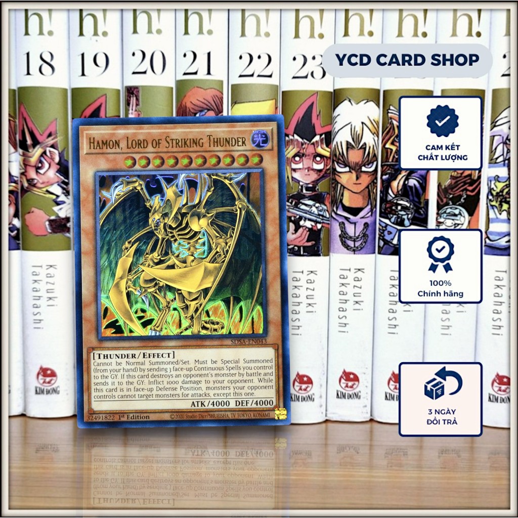 [ YCDcardgame] Thẻ bài Yugioh chính hãng Hamon, Lord of Striking Thunder - Ultra Rare