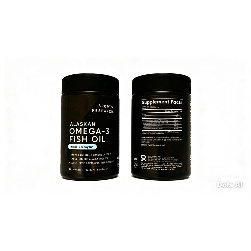 SPORTS RESEARCH ALASKAN OMEGA-3 FISH OIL TRIPLE STRENGTH 90 VIÊN – DẦU CÁ OMEGA-3 HÀM LƯỢNG CAO TỪ C