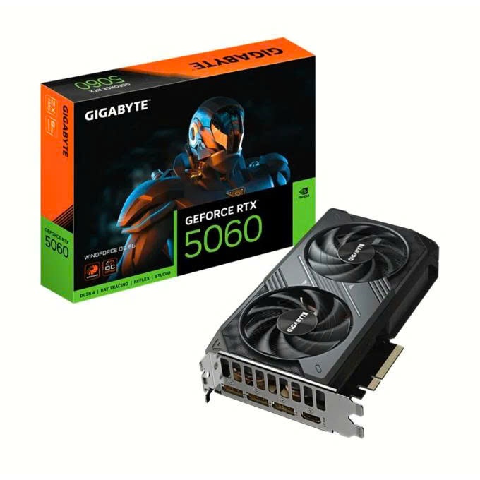 Card màn hình Gigabyte RTX™ 5060 WINDFORCE OC 8G (GV-N5060WF2OC-8GD) - Hàng chính hãng - Bảo hành 3 