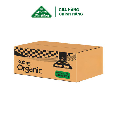 Thùng 24 túi Đường Biên Hòa Organic 400gr/túi