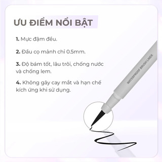 Bút Kẻ Mắt Nét Mảnh, Kháng Nước Karadium Waterproof Brush Liner