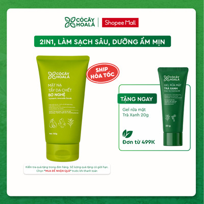 Mặt Nạ Tẩy Tế Bào Chết Bơ Nghệ Cỏ Cây Hoa Lá 150g Sạch Sâu - Dưỡng Sáng