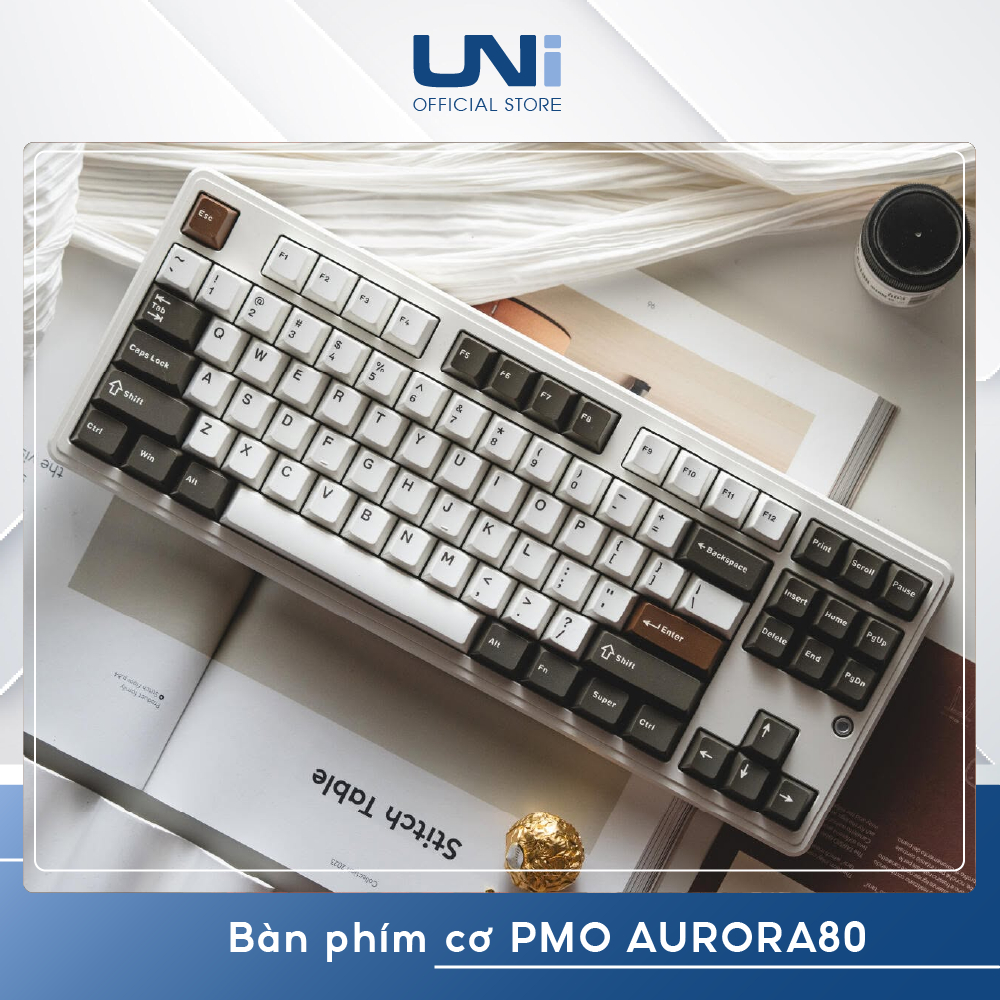 SẴN GIAO - Bàn phím cơ PMO Aurora 80 - Bản PRO - Pin 8000mAh - Tạ đáy thép - UNI OFFICIAL STORE