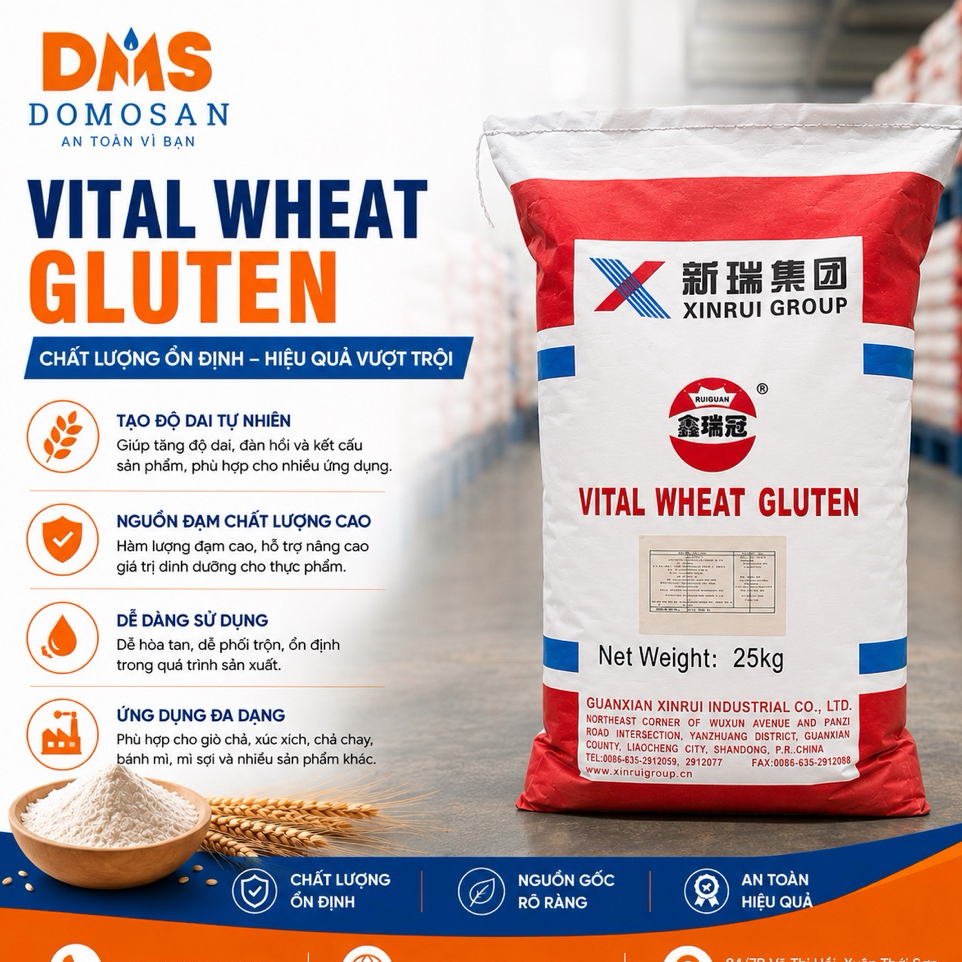 1 bao 25kg VITAL WHEAT GLUTEN – GLUTEN LÚA MÌ – BỘT MÌ CĂN