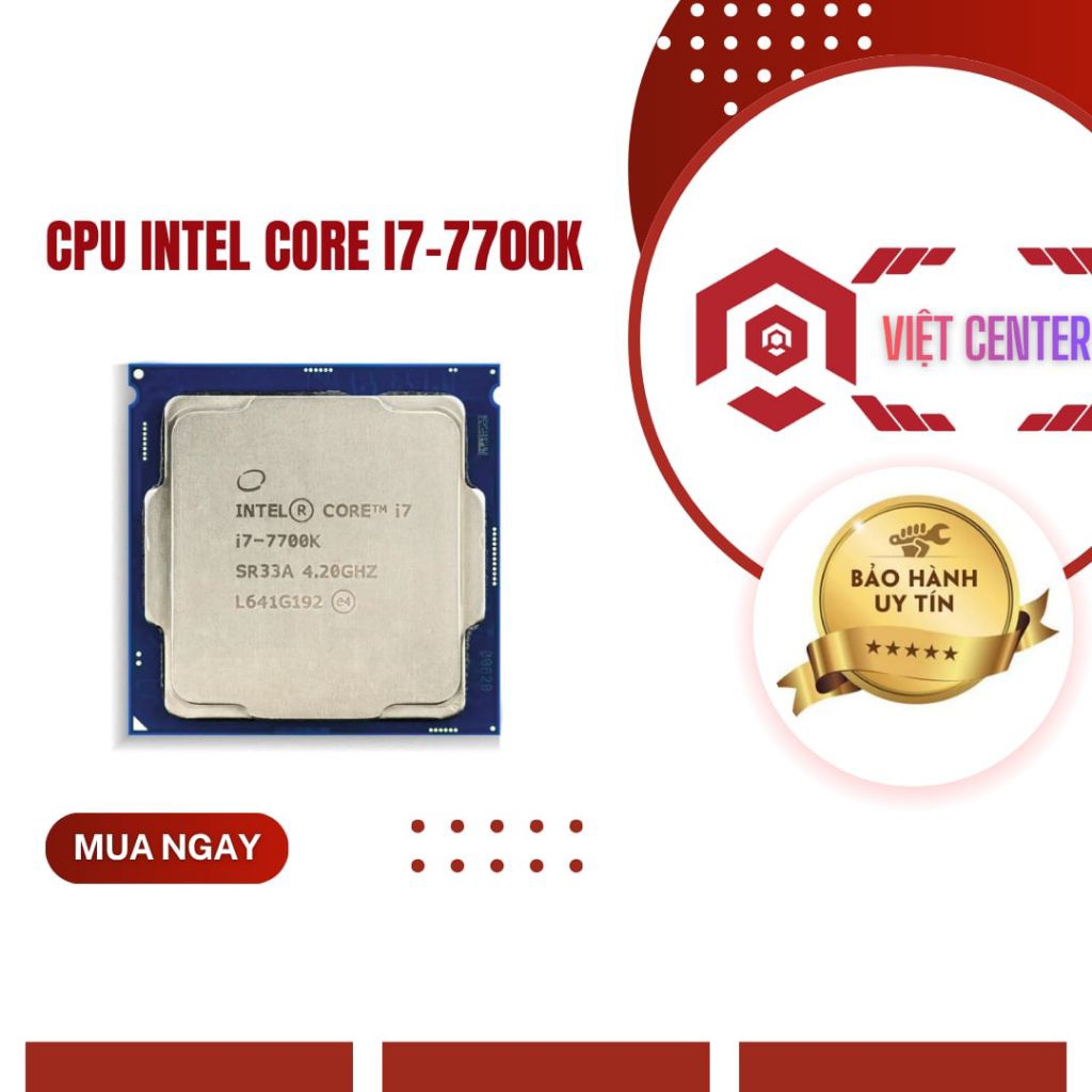 CPU Intel Core i7-7700K 4.2GHz Socket LGA1151 – Hàng Cũ, Bảo Hành 3 Tháng.