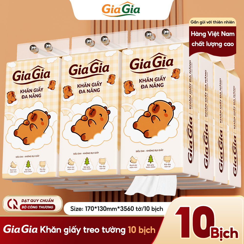 [SIÊU TIẾT KIỆM] Giấy Rút Đa Năng Treo Tường Cappy Gia Gia Tiện Lợi, Giấy Chất Lượng Cao Dai Mềm Không Bụi An Toàn Sức Khỏe