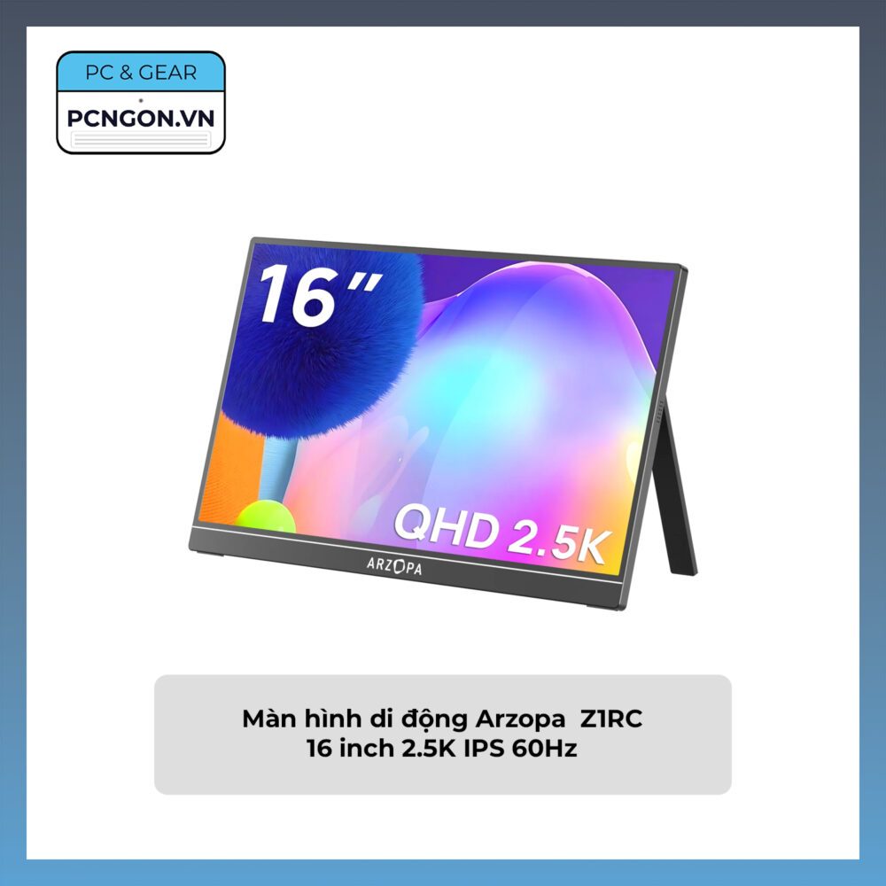 [PCNGON] Màn hình di động Arzopa Z1RC 16 inch 2.5K IPS 60Hz