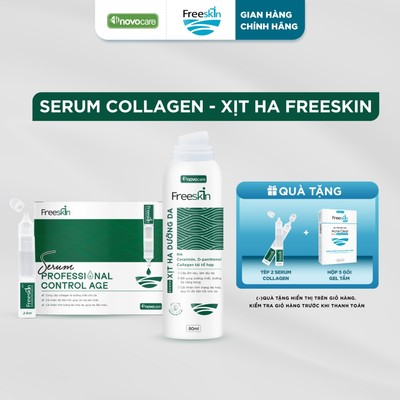 Combo HA dạng xịt 80ml & Serum Collagen 20 ống BFS x 2.5ml Novocare - Freeskin