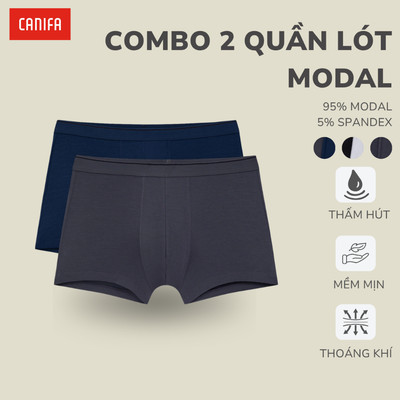 Combo 2 quần lót đùi nam CANIFA chất modal spandex 8US26A006