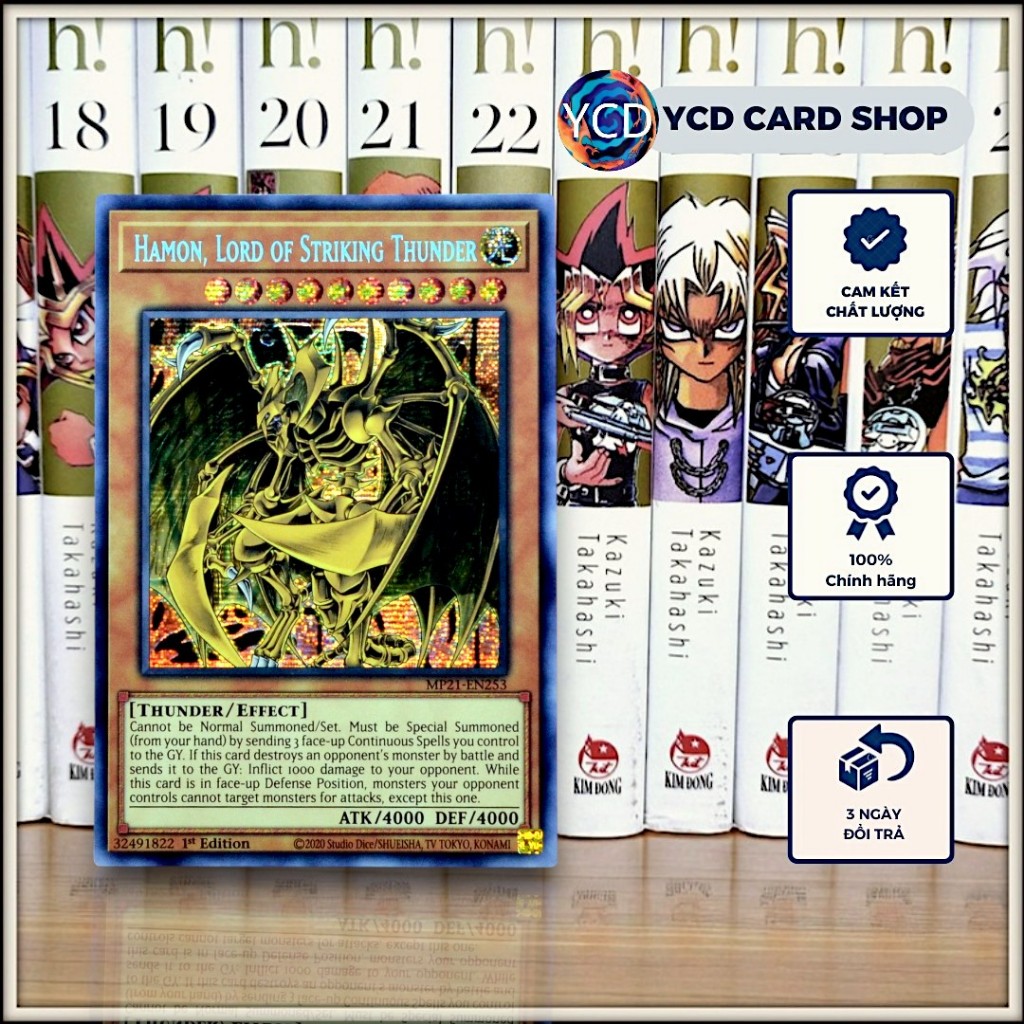 [YCDcardgame] Thẻ bài yugioh chính hãng Hamon, Lord of Striking Thunder – Prismatic Secret Rare