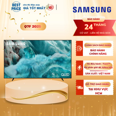 Smart Tivi Samsung 43 - 75 inch QLED 4K Q7F 2025 (43Q7F, 50Q7F, 55Q7F, 65Q7F, 75Q7F)