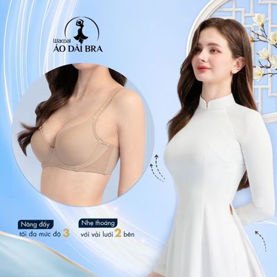 Áo ngực nữ Wacoal VVB5368 có gọng đệm dày nâng ngực chống tuột, IVB5369 BIGSIZE áo dài bra - VB5368
