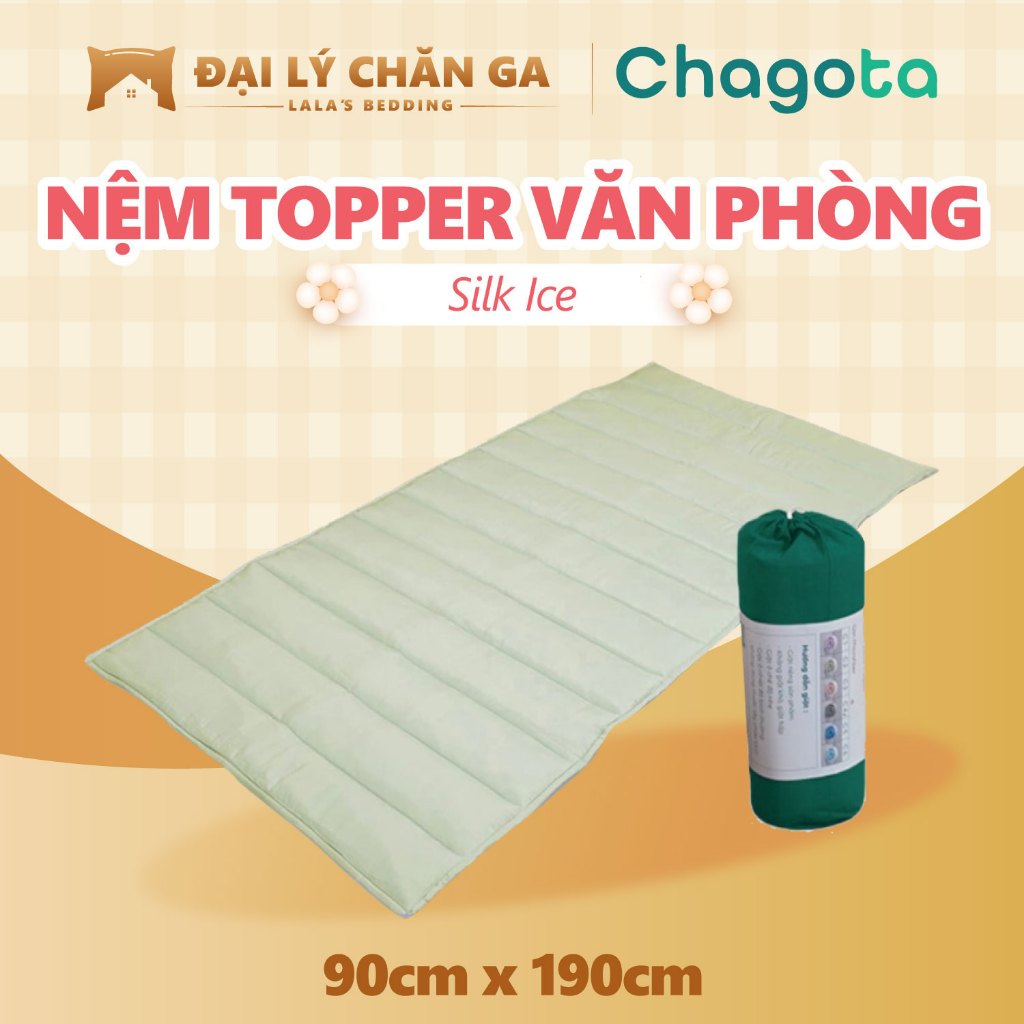 Nệm Topper Văn Phòng Chần Bông Microfiber 90x190cm - Đệm Ngủ Trưa Thông Minh Thoáng Khí, Siêu Mịn