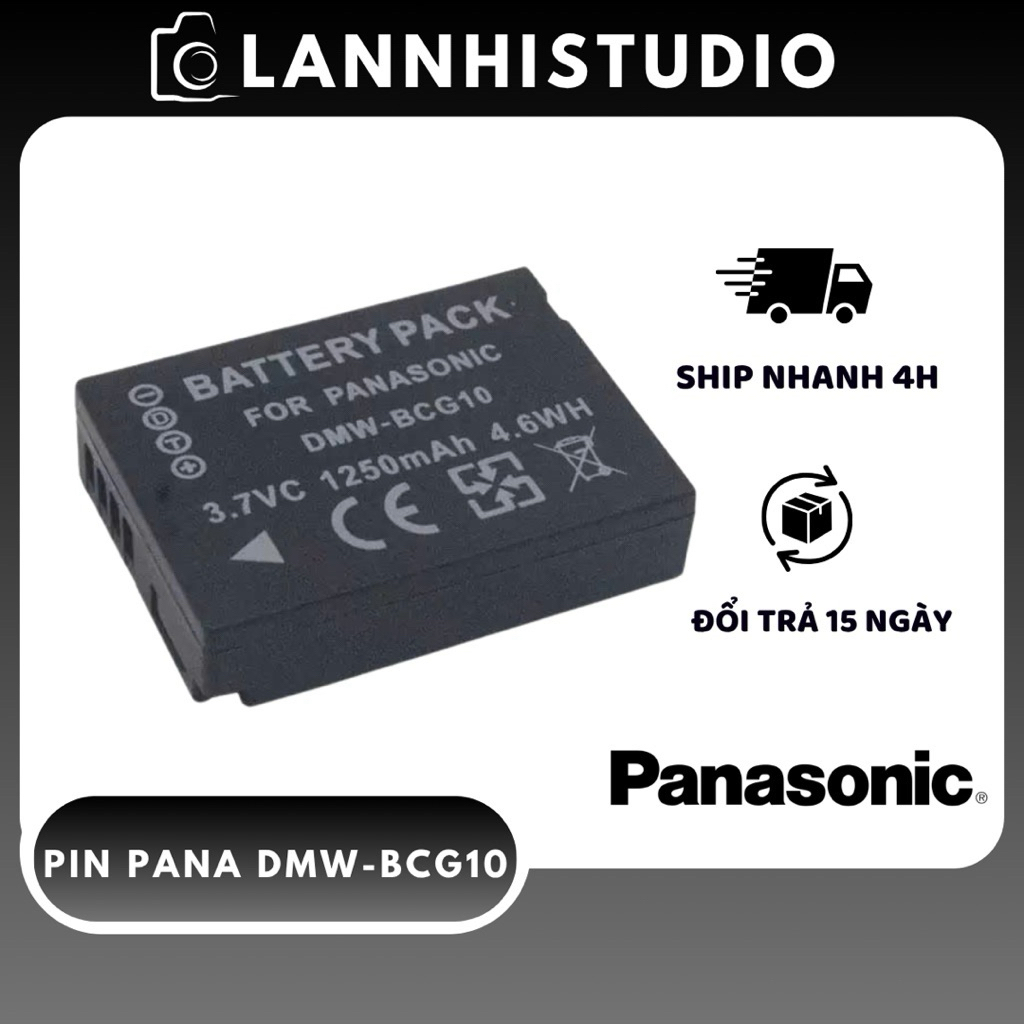 Pin Panasonic DMW-BCG10 DMW-BCG10E Thay Thế 1100mAh - Cho Lumix TZ7 TZ10 TZ20 ZR1 ZR3 ZS1 ZS3 ZS7