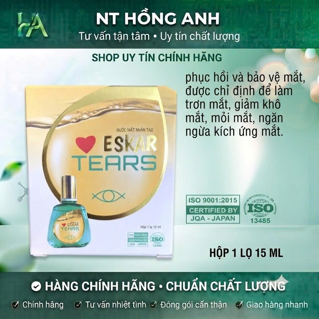 Nước Mắt Nhân Tạo Eskar Tears Dk Pharma chai 15 mL