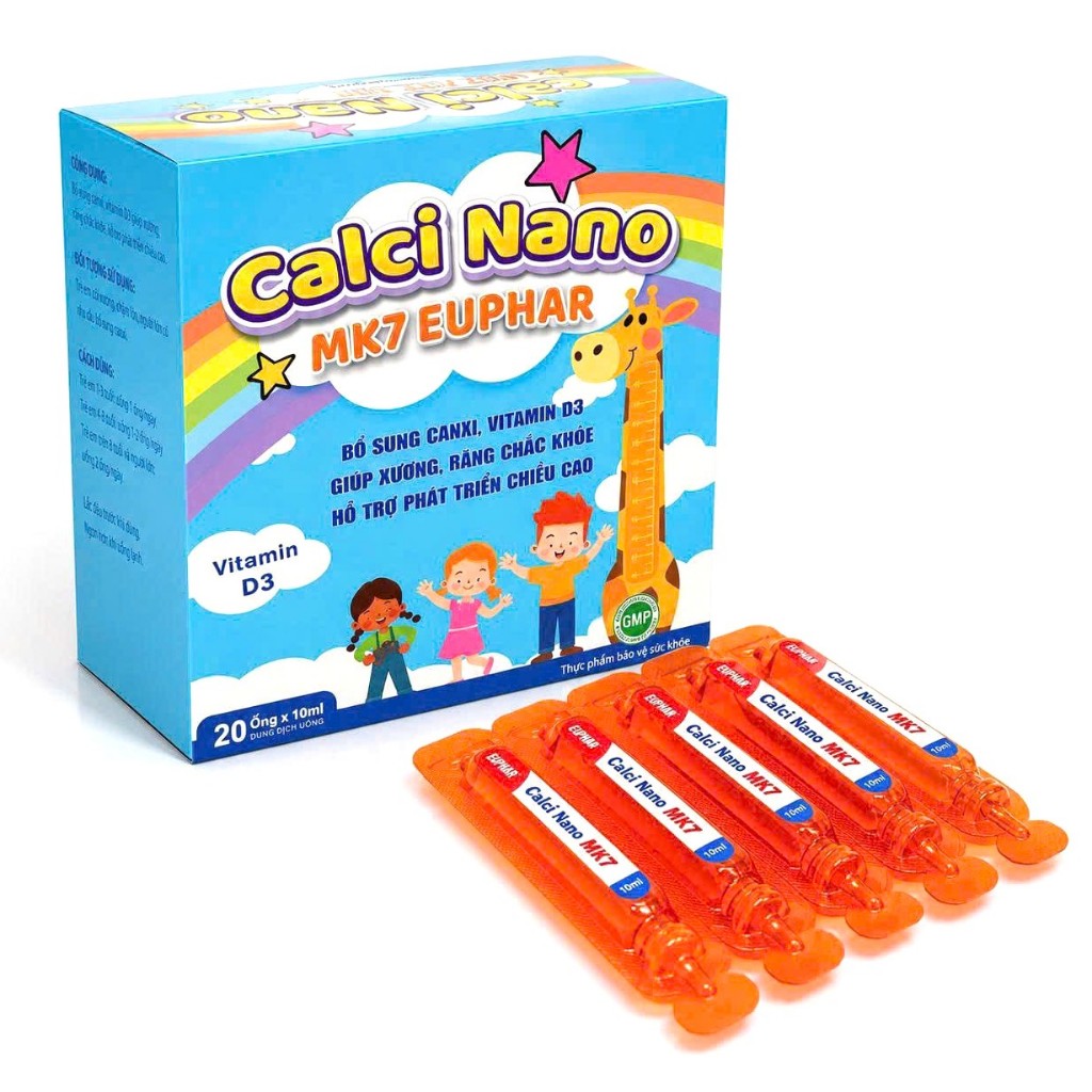 calci nano mk7 euphar sữa non phát triển chiều cao, kích thích ăn ngon, cho xương chắc khoẻ chống cò