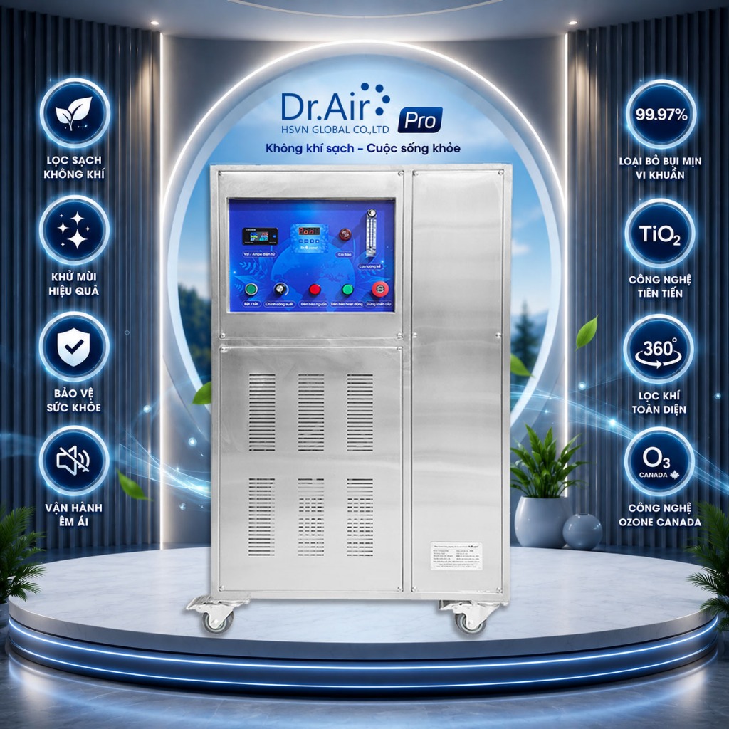 Máy Ozone Công Nghiệp Nồng Độ Cao Dr.Ozone D-20S - Thiệt bị Ozone xử lý nước thải công nghiệp