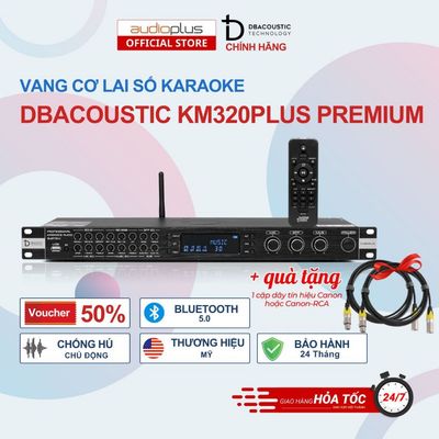Vang cơ lai số karaoke DBACOUSTIC KM320Plus PREMIUM - Bluetooth 5.0 - Hiệu ứng ECHO/REVERB - Chống hú 5 cấp